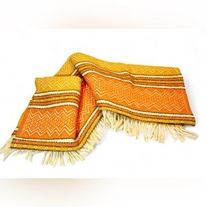 Faribo Stadium Wool Throw Lap Blanket
Aztec Faribault Woolen Mill USA 1970s